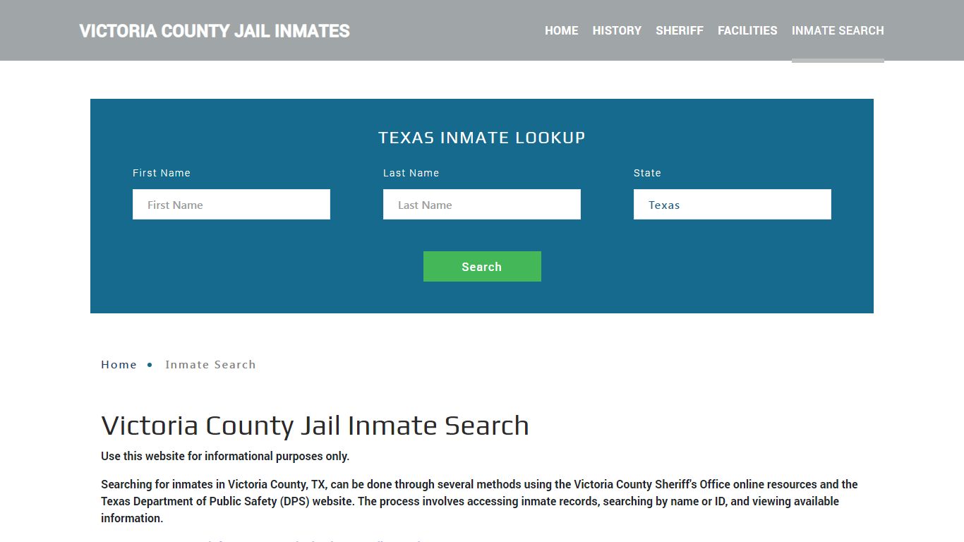 Victoria County, TX Detainee Lookup