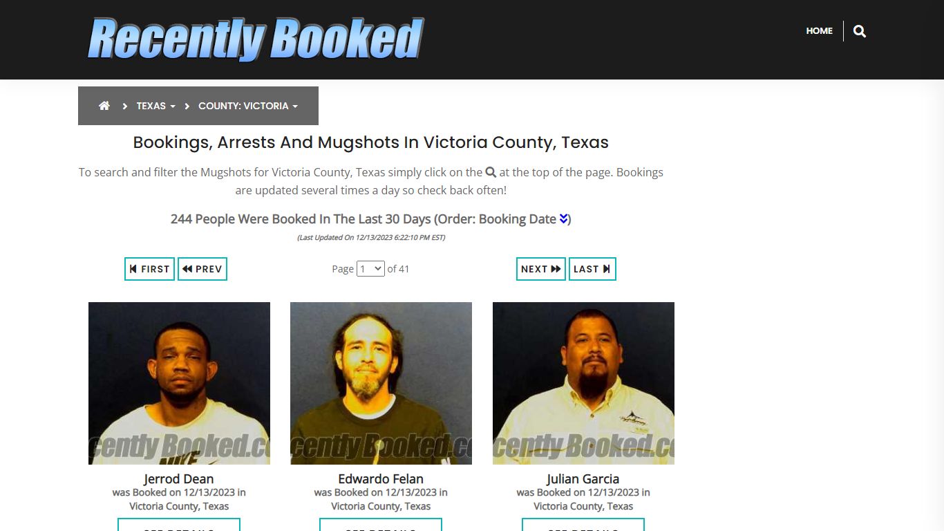 Recent bookings, Arrests, Mugshots in Victoria County, Texas